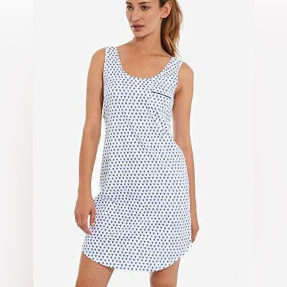 Roller Rabbit, jersey blue hearts nightgown Size Medium